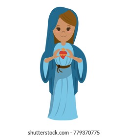 Virgin mary cartoon