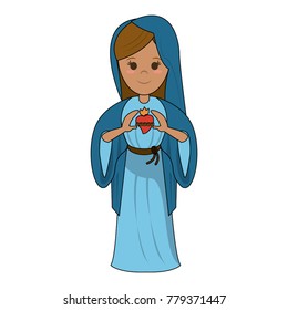 Virgin mary cartoon