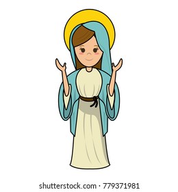 Virgin mary cartoon