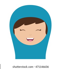 virgin mary character isolated icon vector illustration design