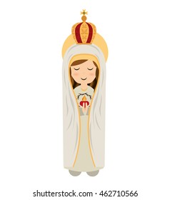 virgin mary cute icon vector illustration icon