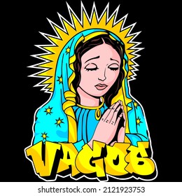 virgin mary graffiti art woman