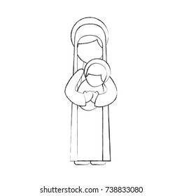 virgin mary holding baby jesus christian and christmas