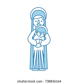 virgin mary holding baby jesus christian and christmas