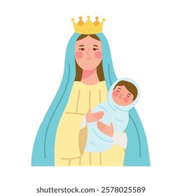 Virgin Mary holding child Jesus