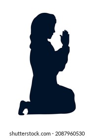 Virgin Mary icon on white background