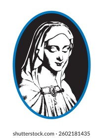 Virgin Mary Illustration Our Lady Catholic religious vector