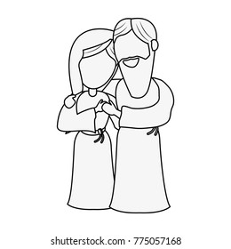 Virgin mary and joseph cartoon