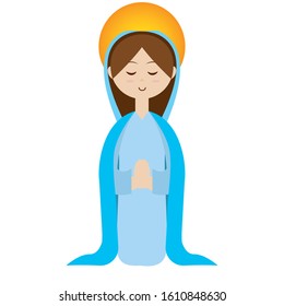 Virgin Mary. Manger character - Vector illustration design