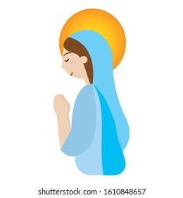 Virgin Mary. Manger character - Vector illustration design