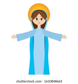Virgin Mary. Manger character - Vector illustration design