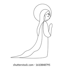 Virgin Mary. Manger character - Vector illustration design