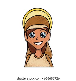 Virgin mary mother of god cartoon