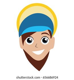 Virgin mary mother of god cartoon