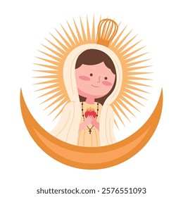 Virgin Mary on crescent moon