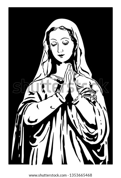 Virgin Mary Our Lady Catholic Vector Stock Vector (Royalty Free ...