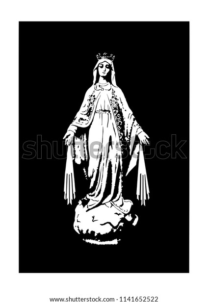 Virgin Mary Our Lady Grace Vector Stock Vector (Royalty Free) 1141652522