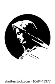 Virgin Mary Our lady star of the sea catholic vector