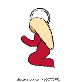 Virgin mary pictogram