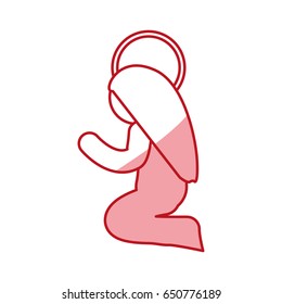 Virgin mary pictogram