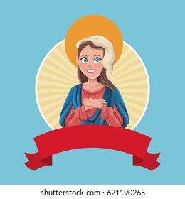 virgin mary religious sac image
