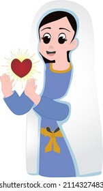 Virgin Mary with the sacred heart