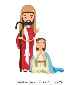 virgin mary and saint joseph icon