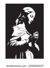 Virgin Mary Vector Our Lady Catholic religious Illustration