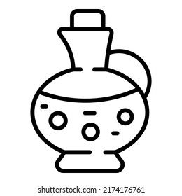 Virgin oil pot icon outline vector. Bottle olive. Extra vegetable