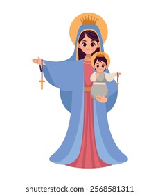 virgin of perpetual help character isolated