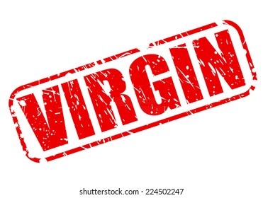 Virgin red stamp text on white