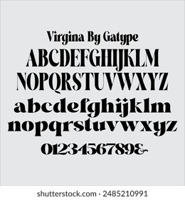 Virgina Font Black Serif totalidad y elegancia. Una de las Autorizaciones más nuevas que solo se puede hacer ahora, dibujado naturalmente con precisión precisa.