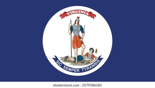 Virginia (1861-1865) Flag Vector Illustration Premium Quality