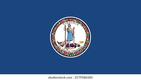 Virginia (1931-1950) Flag Vector Illustration Premium Quality