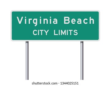 Virginia Beach City Limit road sign