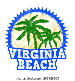 Virginia Beach Grunge Rubber Stamp On White Background, Vector Illustration