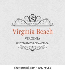 Virginia Beach,Virginia.Vintage Frame.