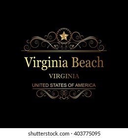 Virginia Beach,Virginia.Vintage Frame.