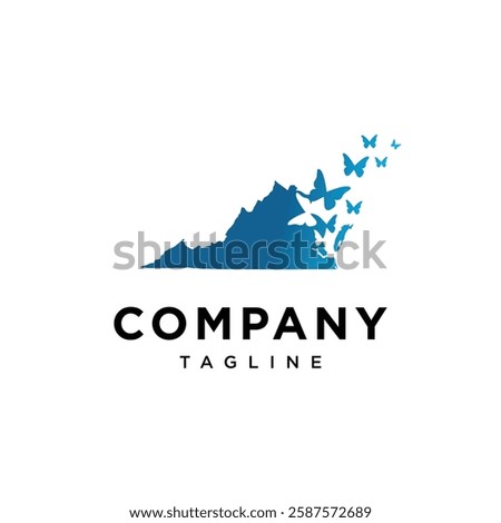 Virginia Butterfly Logo Icon Vector