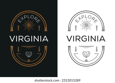 Virginia City Design, Vector illustration.