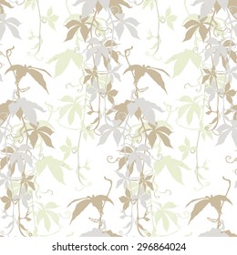 Virginia creeper seamless pattern, eps 8