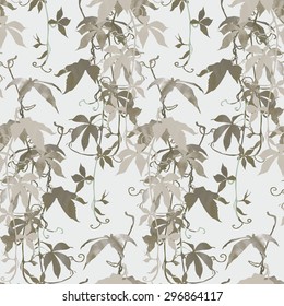 Virginia creeper seamless pattern, eps 8