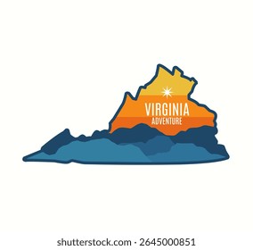 Virginia Forest, Mountain and Sunset Perfect for Print, Apparel, etc
