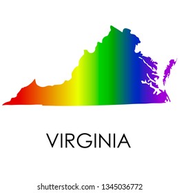 Virginia Free State. Virginia in rainbow colors.