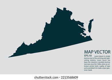VIRGINIA map High Detailed on white background. Abstract design vector illustration eps 10