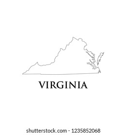 Virginia map icon vector illustration.
