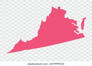 VIRGINIA Map punch Color Background quality files png