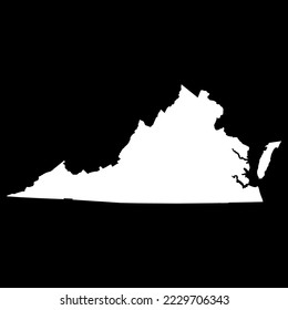 Virginia map shape, united states of america. Flat concept icon symbol vector illustration .
