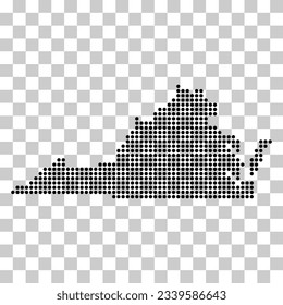 Virginia map shape, united states of america. Flat concept icon symbol vector illustration .