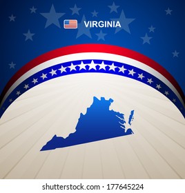 Virginia map vector background